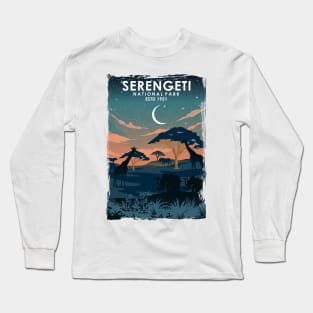 Serengeti Africa National Park Poster Long Sleeve T-Shirt